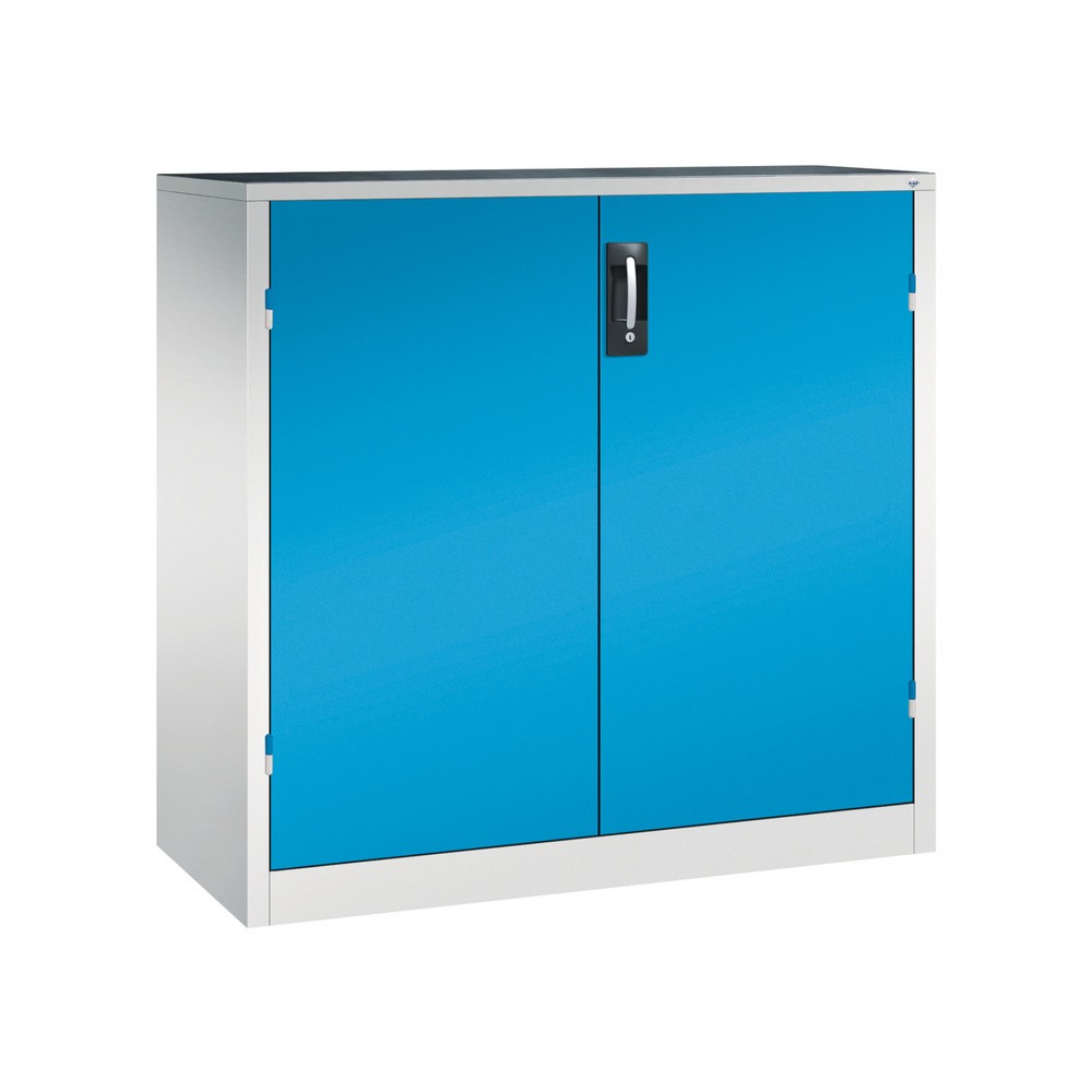 Product afbeelding: Zwaarlastkast met opensl. deuren, cap. 700 kg, 120x120x50cm, lichtgrijs, lichtblauw