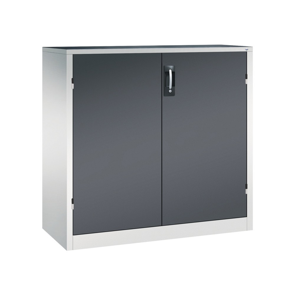 Product afbeelding: Zwaarlastkast met opensl. deuren, cap. 700 kg, 120x120x50cm, lichtgrijs, zwartgrijs