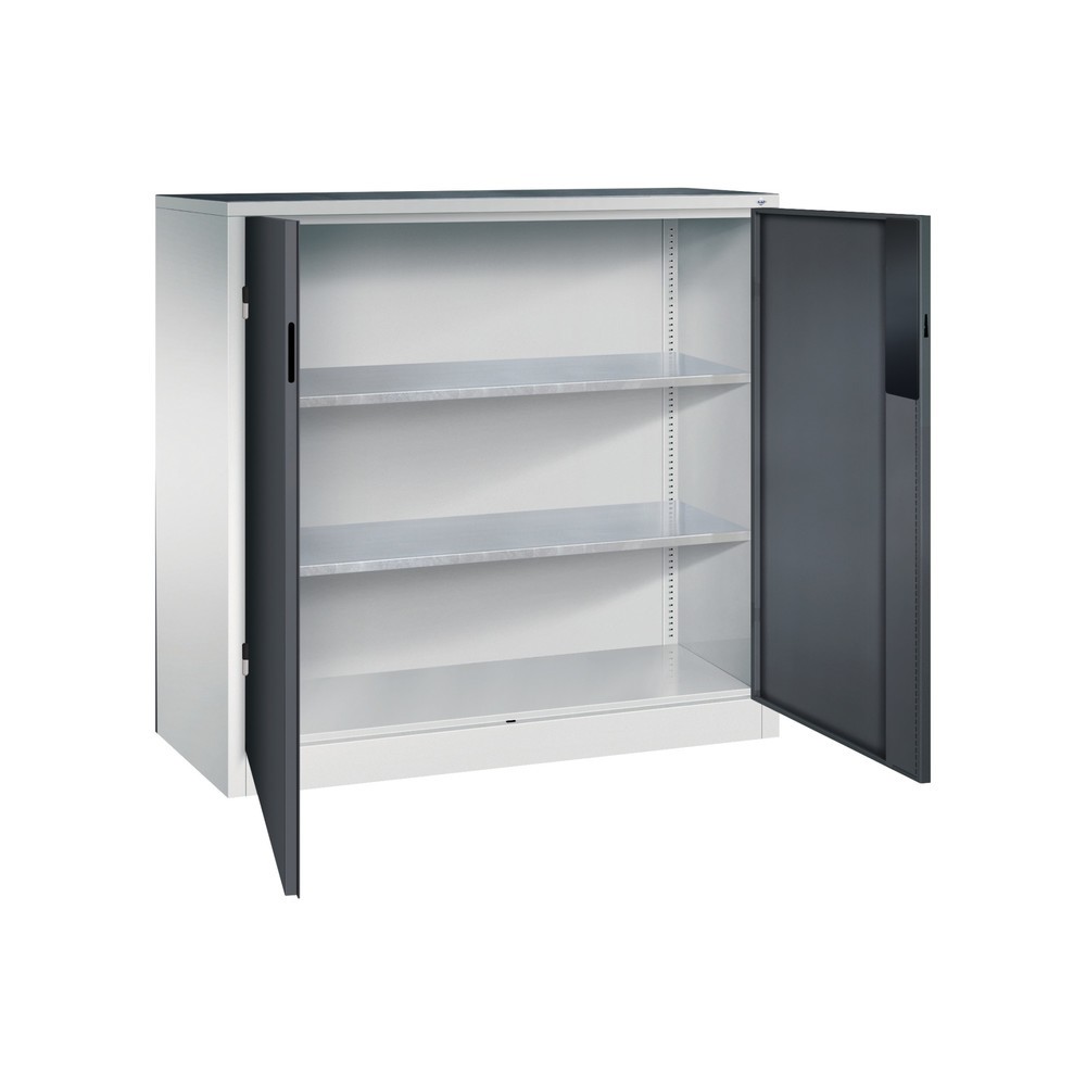 Productafbeelding nr. 4: Zwaarlastkast met opensl. deuren, cap. 700 kg, 120x120x50cm, lichtgrijs, zwartgrijs