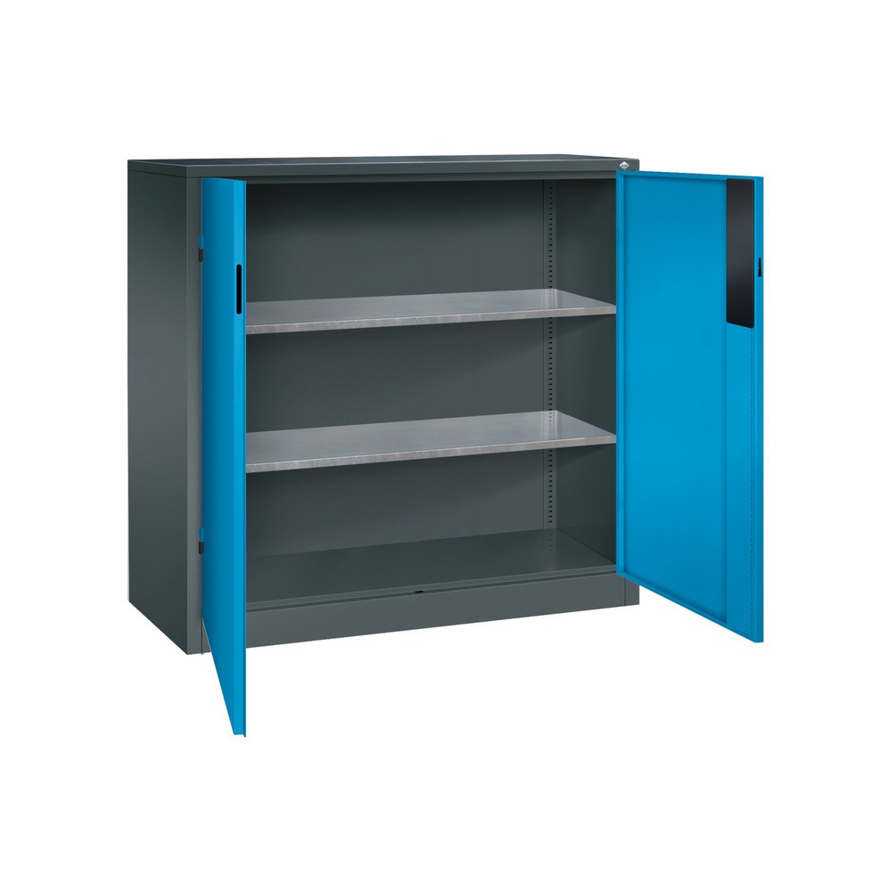 Productafbeelding nr. 4: Zwaarlastkast met opensl. deuren, cap. 700 kg, 120x120x50cm, antracietgrijs, lichtblauw