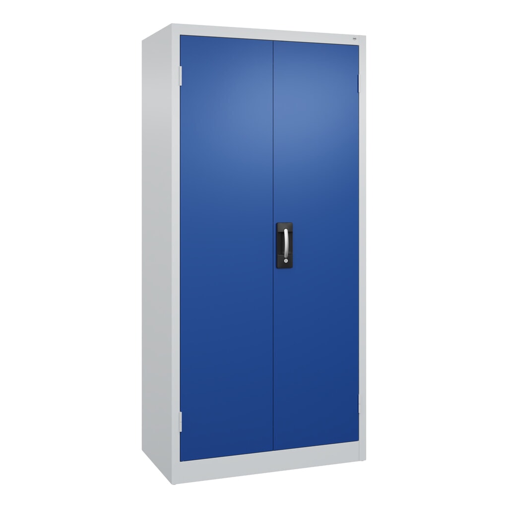 Product afbeelding: Draaideurkast, cap. 700 kg, 195x93x50cm, lichtgrijs, gentiaanblauw
