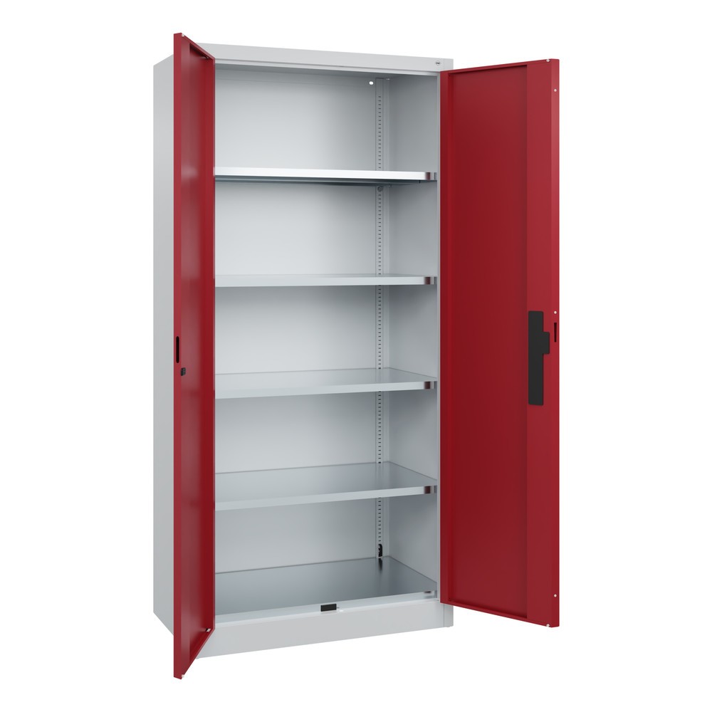 Productafbeelding nr. 5: Draaideurkast, cap. 700 kg, 195x93x50cm, lichtgrijs, robijnrood