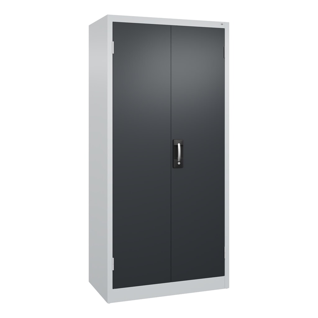 Product afbeelding: Draaideurkast, cap. 700 kg, 195x93x50cm, lichtgrijs, zwartgrijs