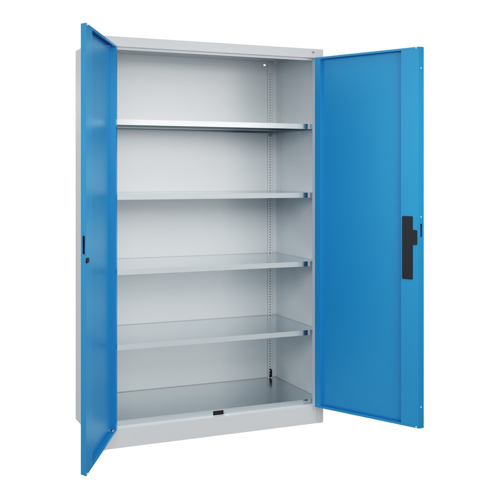 Productafbeelding nr. 3: Zwaarlastkast met opensl. deuren, cap. 700 kg, 195x120x50cm, lichtgrijs, lichtblauw