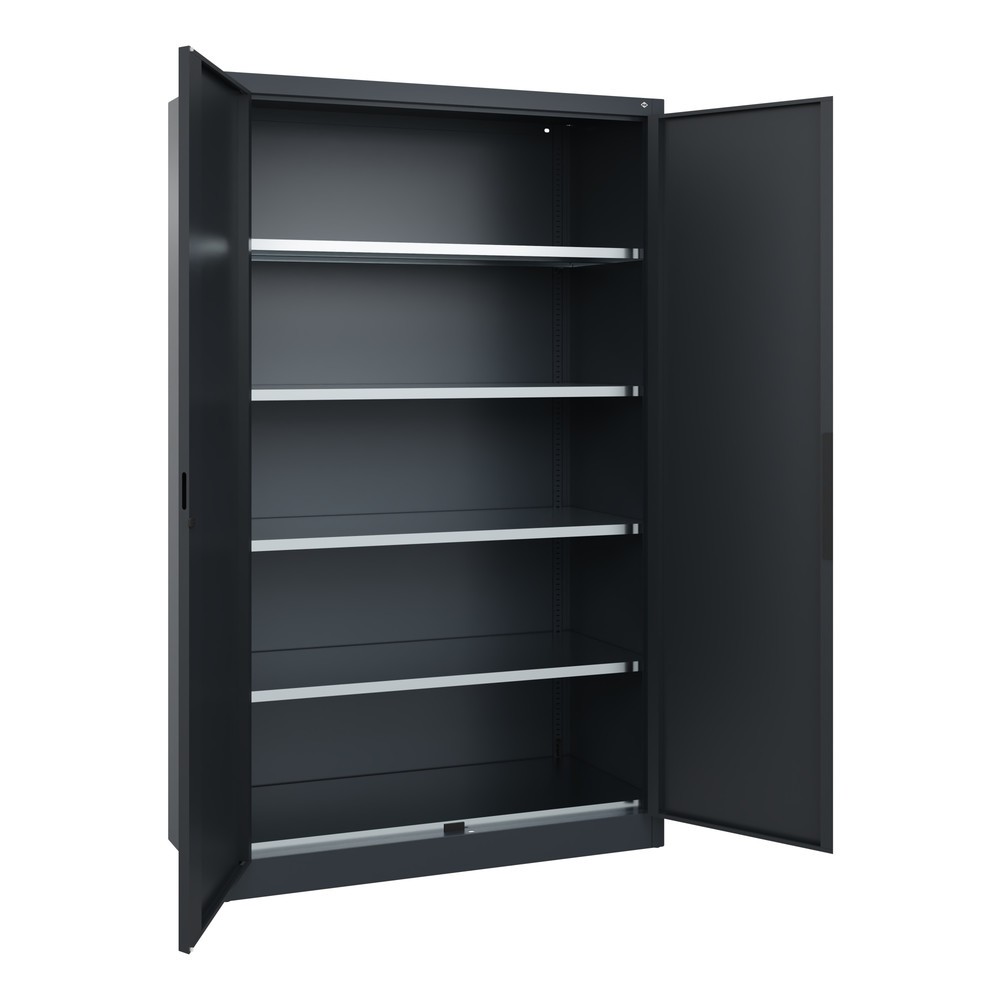 Productafbeelding nr. 3: Zwaarlastkast met opensl. deuren, cap. 700 kg, 195x120x50cm, antracietgrijs, zwartgrijs