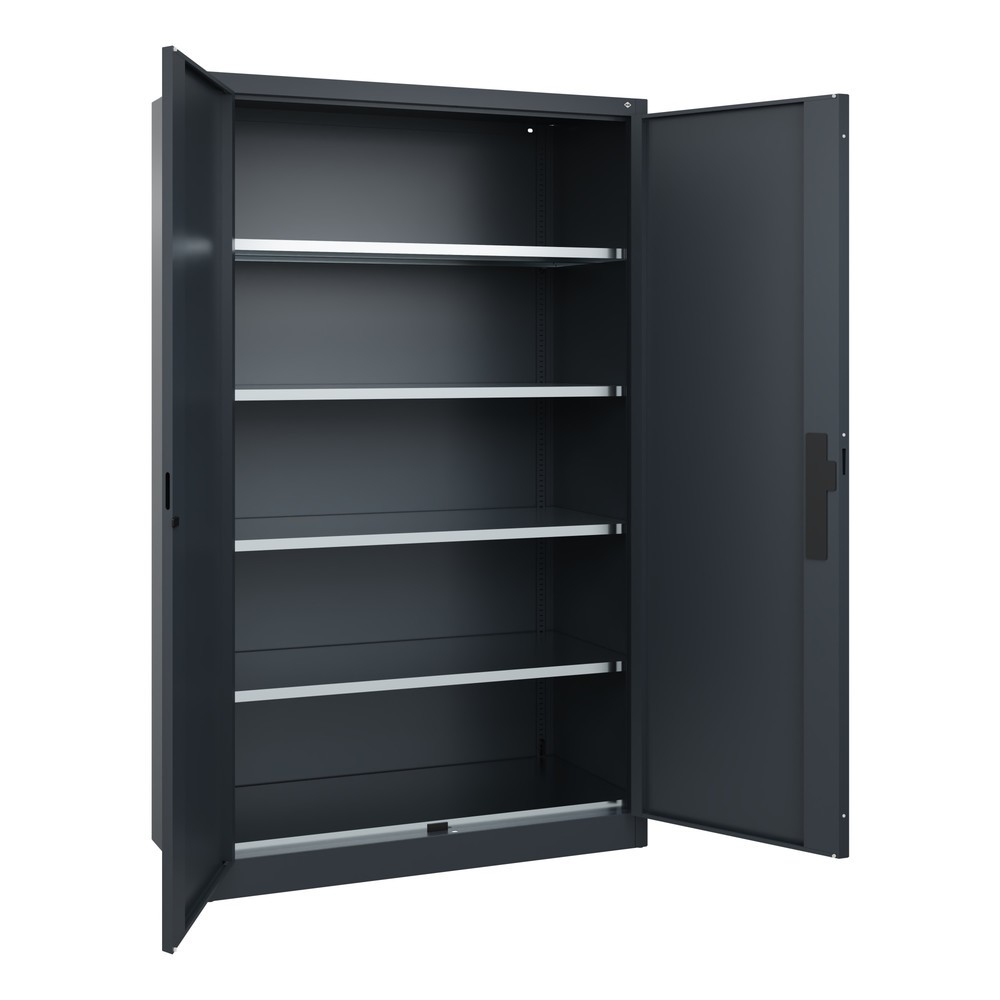 Productafbeelding nr. 3: Zwaarlastkast met opensl. deuren, cap. 700 kg, 195x120x50cm, antracietgrijs, antracietgrijs