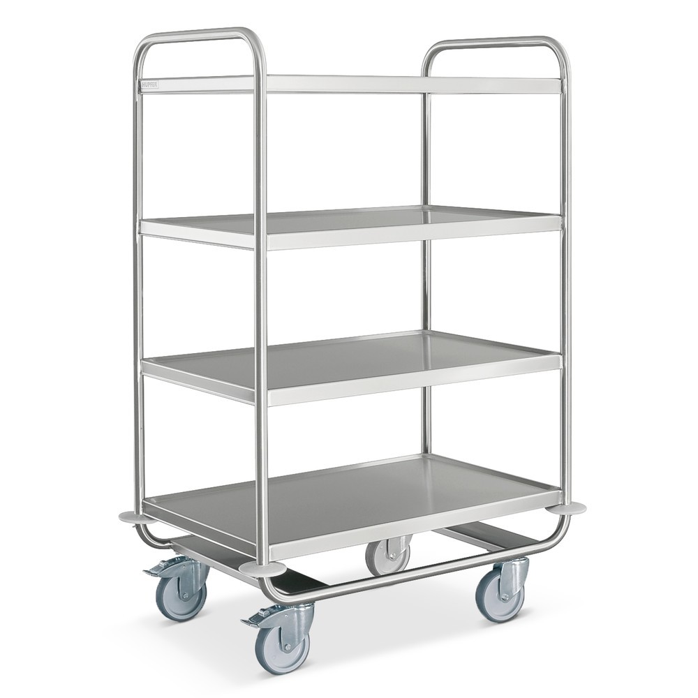 Productafbeelding nr. 2: Zware serveerwagen HUPFER® van roestvrijstaal, 4 etages van 1.000 x 600 mm