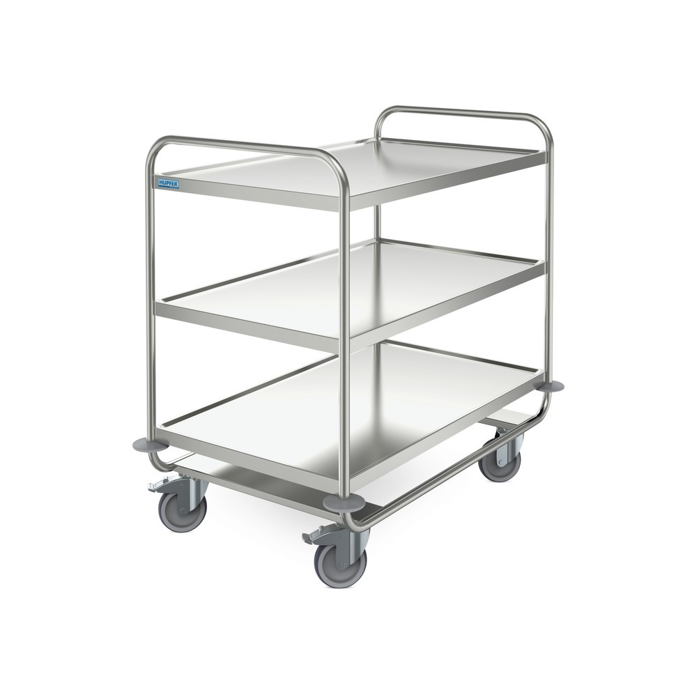 Productafbeelding nr. 2: Zware serveerwagen HUPFER® van roestvrijstaal, 3 etages van 800 x 500 mm