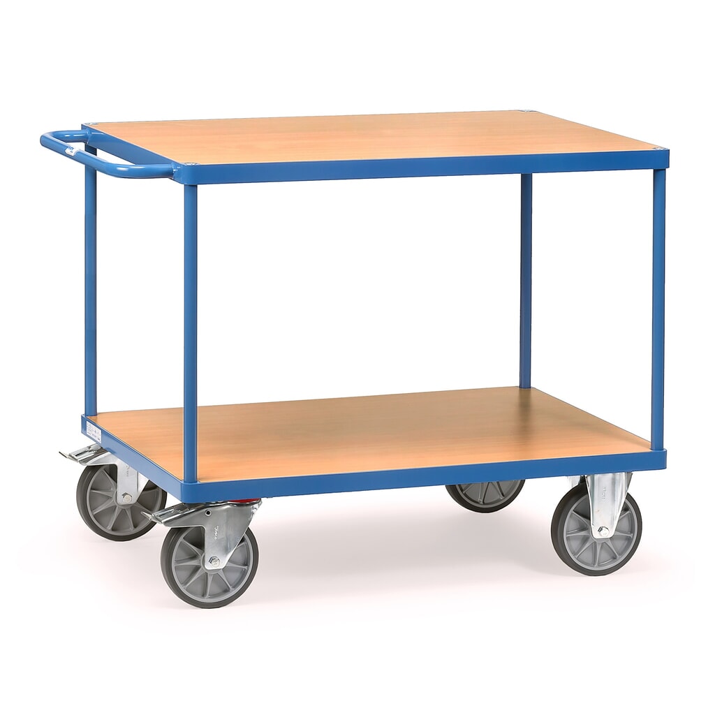 Zware tafel- en montagewagen fetra®, 2 etages van 500 x 850 mm Productafbeelding nr. 1: Zware tafel- en montagewagen fetra®, 2 etages van 500 x 850 mm