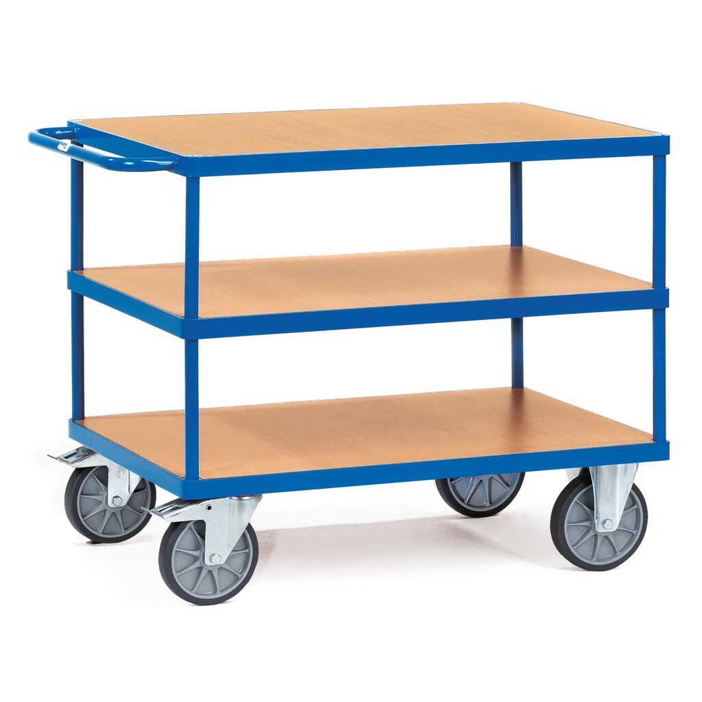 Zware tafel- en montagewagen fetra®, 3 etages van 500 x 850 mm Product afbeelding: Zware tafel- en montagewagen fetra®, 3 etages van 500 x 850 mm