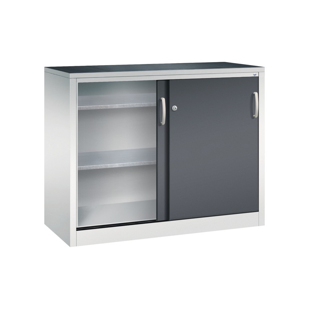 Productafbeelding nr. 3: Zwarelast-schuifdeurenkast C+P, hxbxd 1.000 x 1.200 x 500 mm, lichtgrijs, zwartgrijs