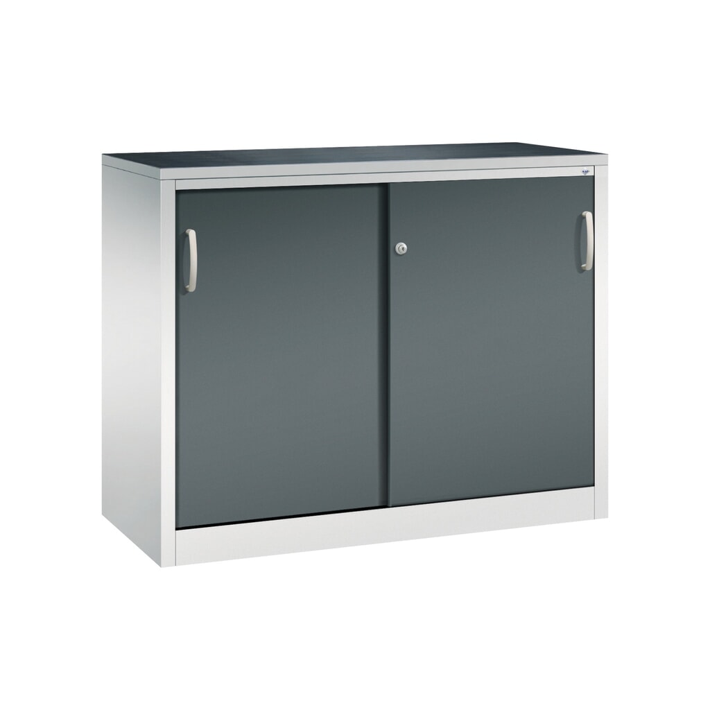 Product afbeelding: Zwarelast-schuifdeurenkast C+P, hxbxd 1.000 x 1.200 x 500 mm, lichtgrijs, antracietgrijs