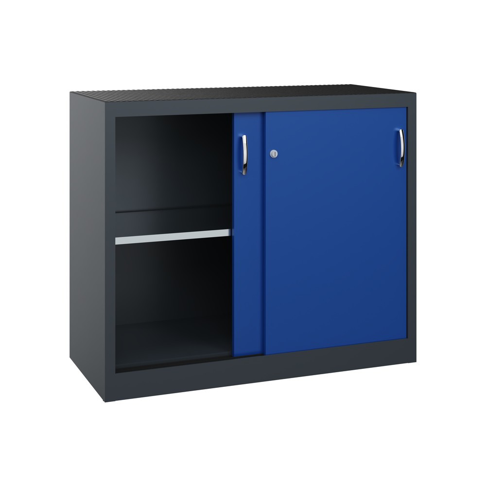 Productafbeelding nr. 3: Zwarelast-schuifdeurenkast C+P, hxbxd 1.000 x 1.200 x 500 mm, antracietgrijs, gentiaanblauw