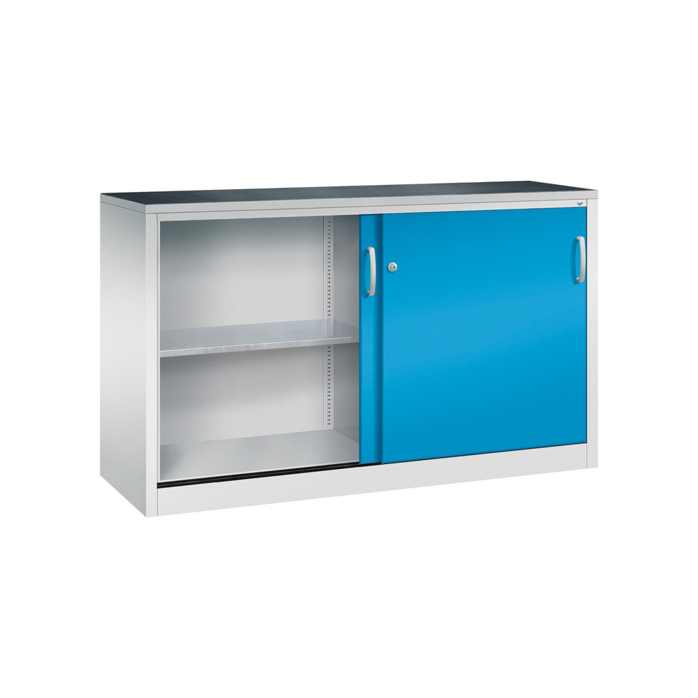 Productafbeelding nr. 3: Zwarelast-schuifdeurenkast C+P, hxbxd 1.000 x 1.600 x 500 mm, lichtgrijs, lichtblauw