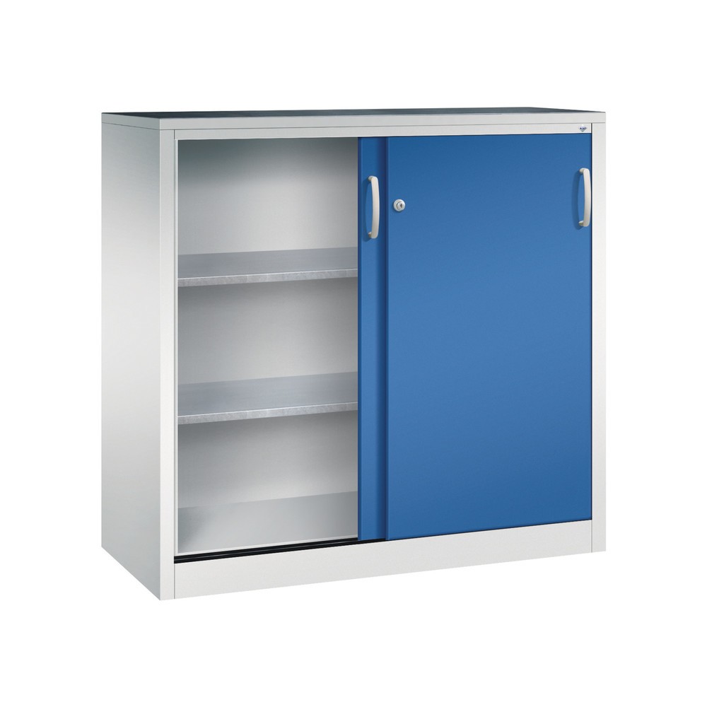 Productafbeelding nr. 3: Zwarelast-schuifdeurenkast C+P, hxbxd 1.200 x 1.200 x 500 mm, lichtgrijs, gentiaanblauw