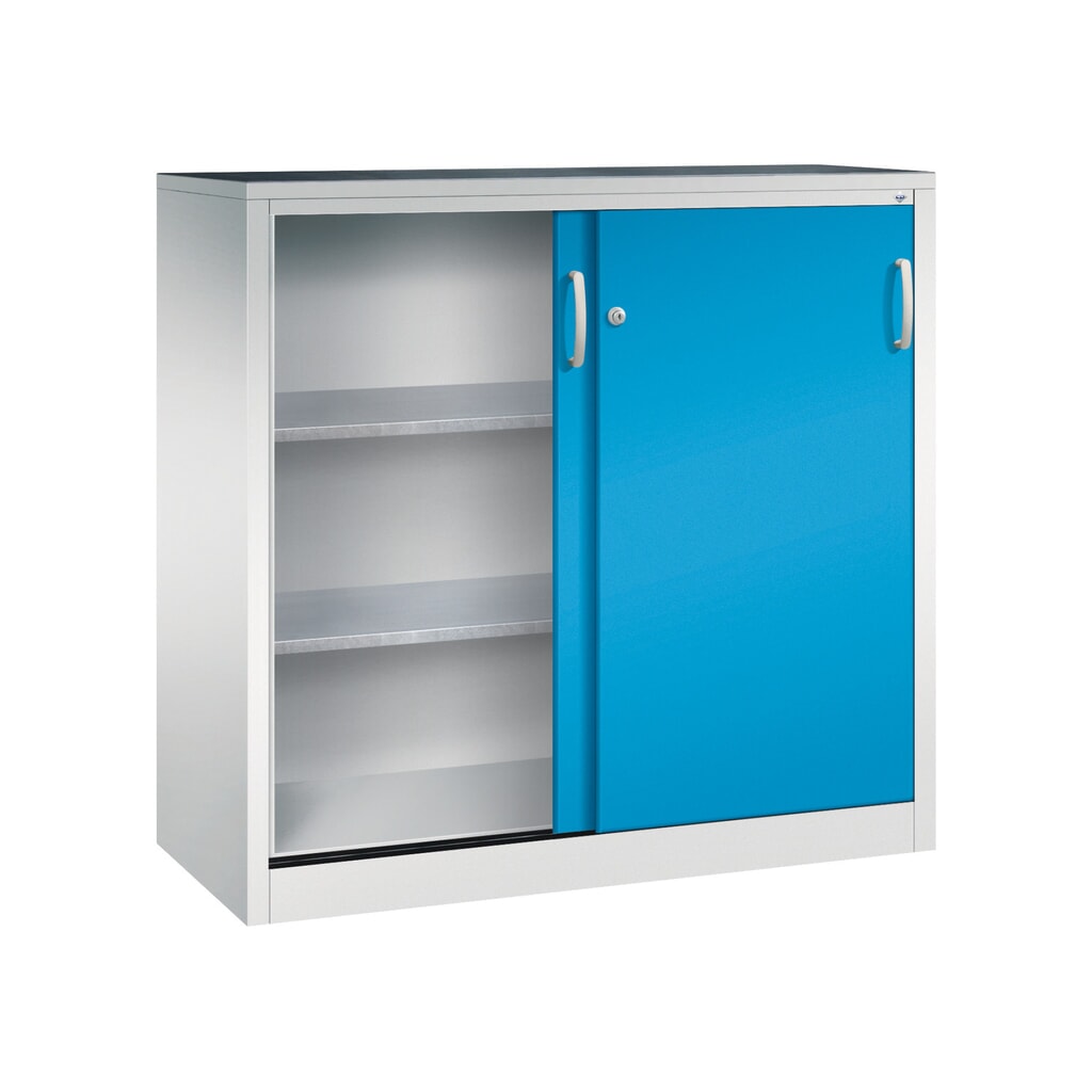 Productafbeelding nr. 3: Zwarelast-schuifdeurenkast C+P, hxbxd 1.200 x 1.200 x 500 mm, lichtgrijs, lichtblauw