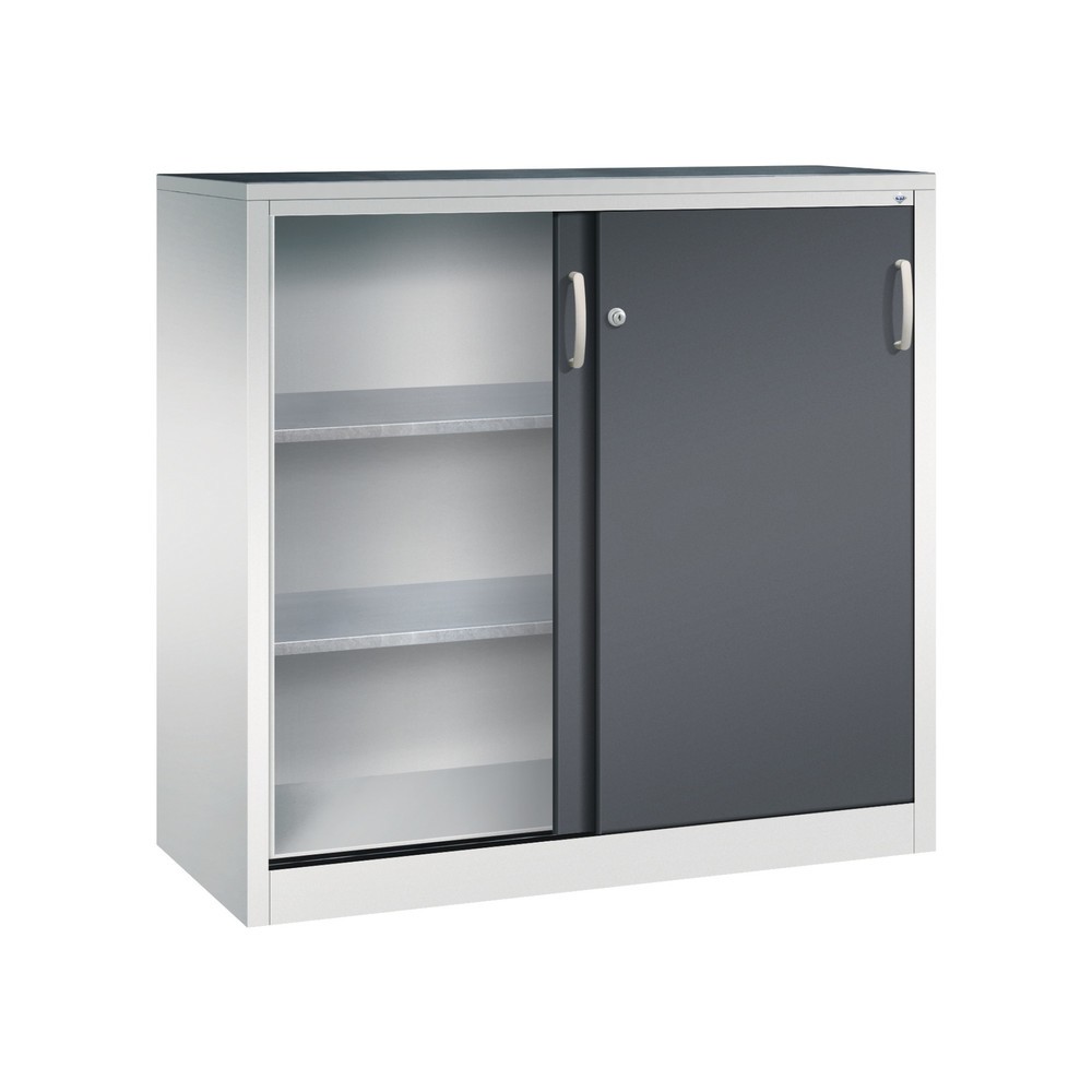 Productafbeelding nr. 3: Zwarelast-schuifdeurenkast C+P, hxbxd 1.200 x 1.200 x 500 mm, lichtgrijs, zwartgrijs