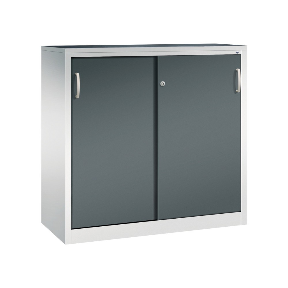 Product afbeelding: Zwarelast-schuifdeurenkast C+P, hxbxd 1.200 x 1.200 x 500 mm, lichtgrijs, antracietgrijs