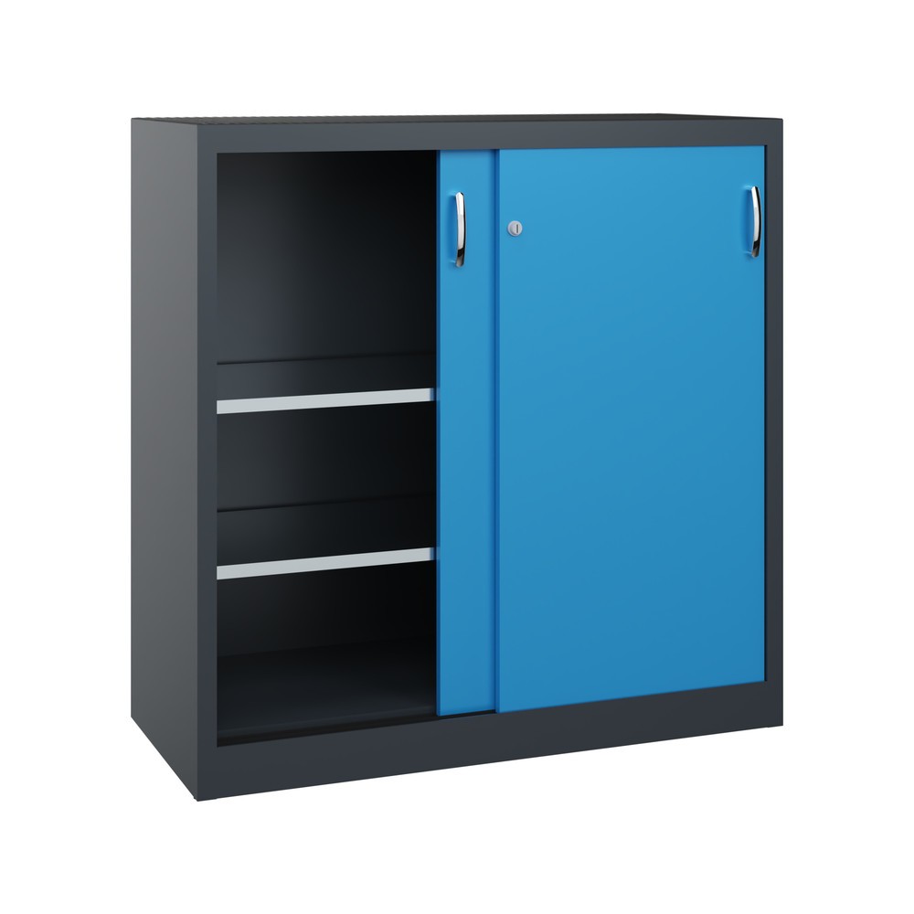 Productafbeelding nr. 2: Zwarelast-schuifdeurenkast C+P, hxbxd 1.200 x 1.200 x 500 mm, antracietgrijs, lichtblauw