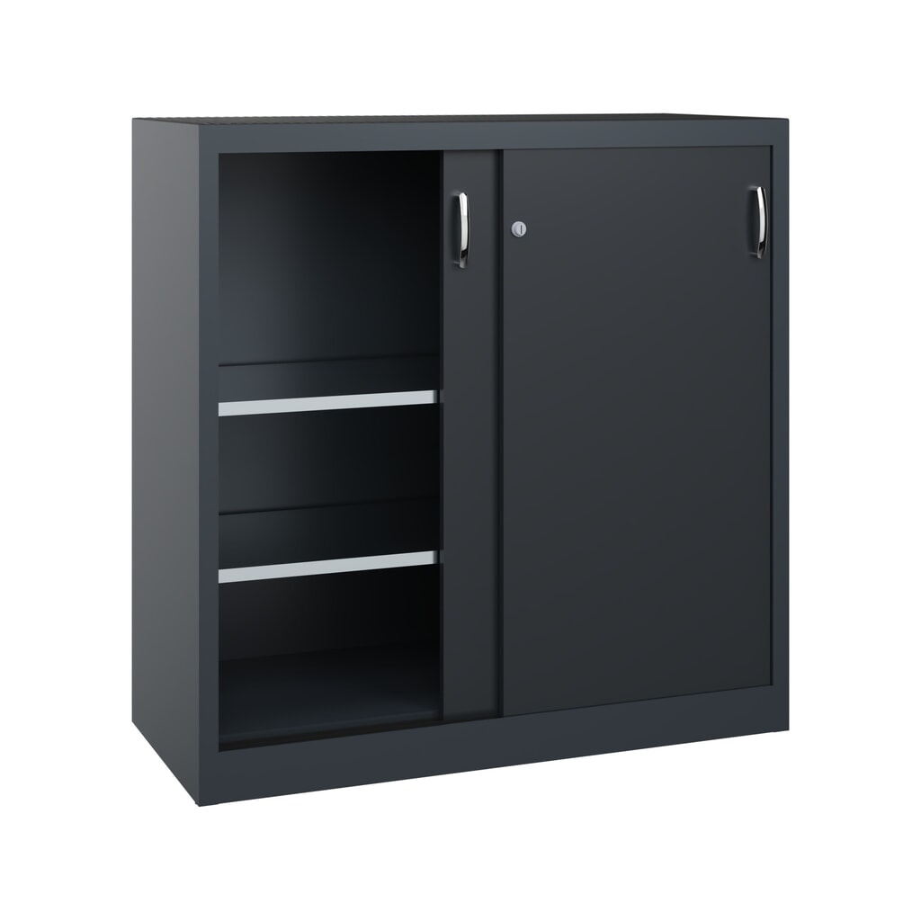 Productafbeelding nr. 2: Zwarelast-schuifdeurenkast C+P, hxbxd 1.200 x 1.200 x 500 mm, antracietgrijs, zwartgrijs