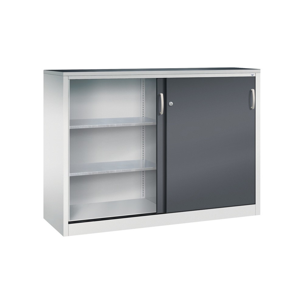 Productafbeelding nr. 3: Zwarelast-schuifdeurenkast C+P, hxbxd 1.200 x 1.600 x 500 mm, lichtgrijs, zwartgrijs