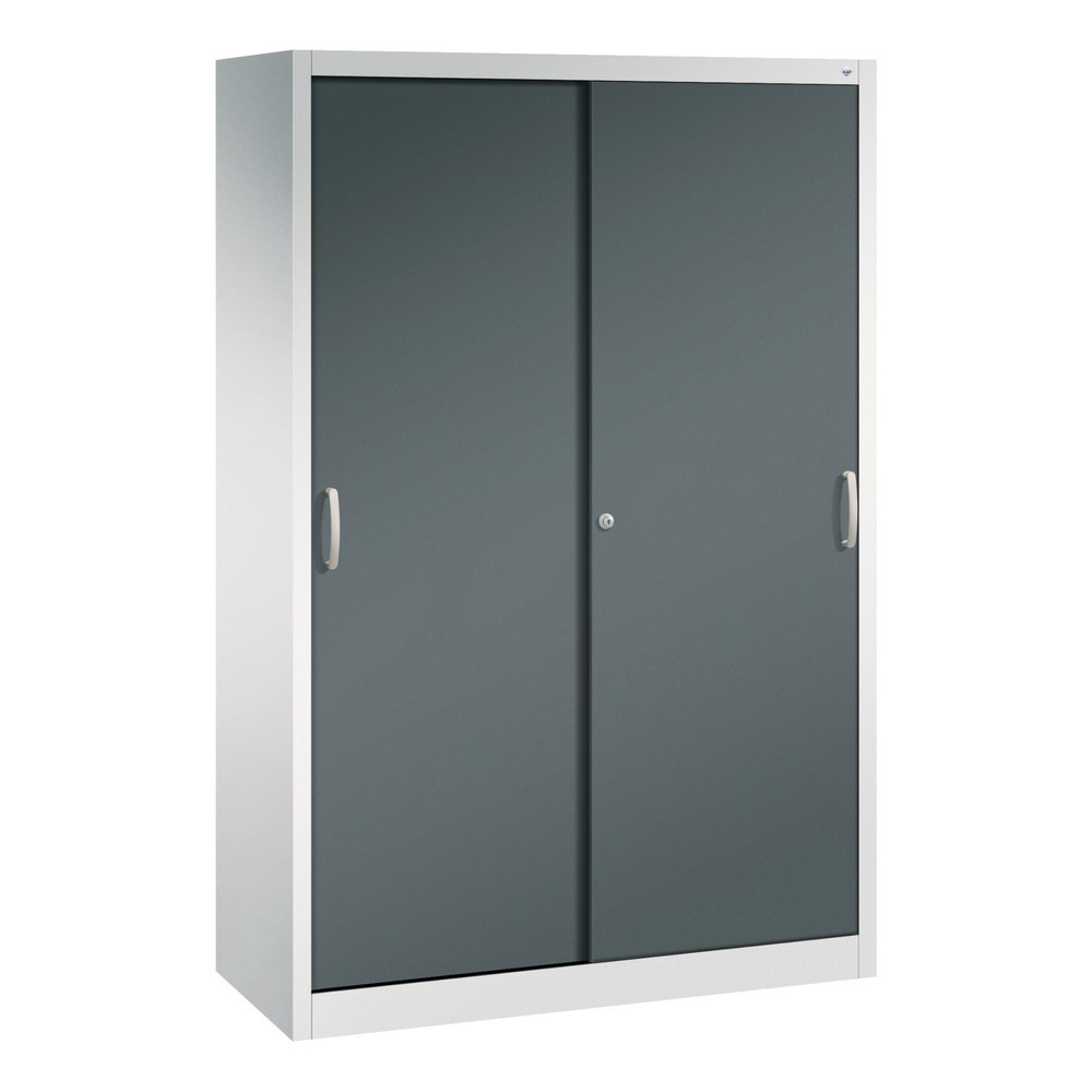 Product afbeelding: Zwarelast-schuifdeurenkast C+P, hxbxd 1.950 x 1.200 x 500 mm, lichtgrijs, antracietgrijs