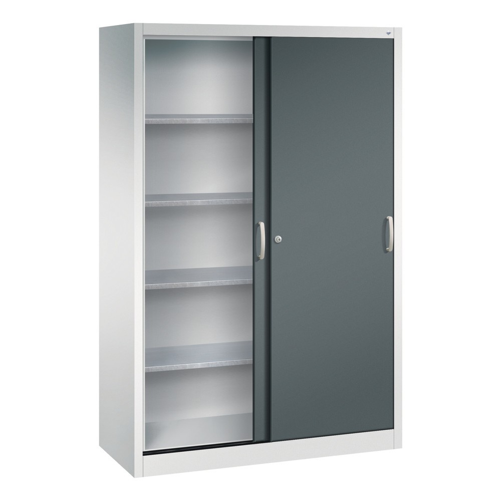 Productafbeelding nr. 3: Zwarelast-schuifdeurenkast C+P, hxbxd 1.950 x 1.200 x 500 mm, lichtgrijs, antracietgrijs