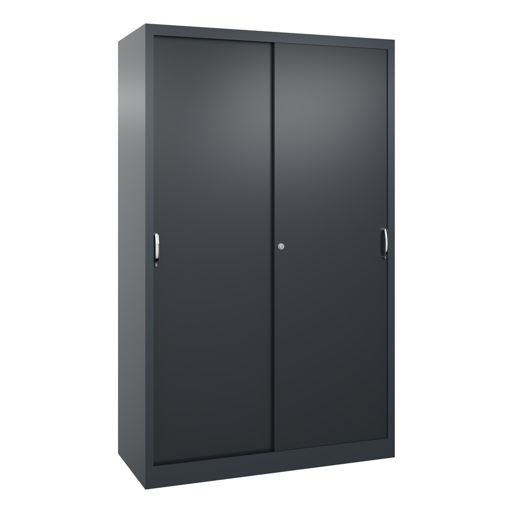 Product afbeelding: Zwarelast-schuifdeurenkast C+P, hxbxd 1.950 x 1.200 x 500 mm, antracietgrijs, zwartgrijs