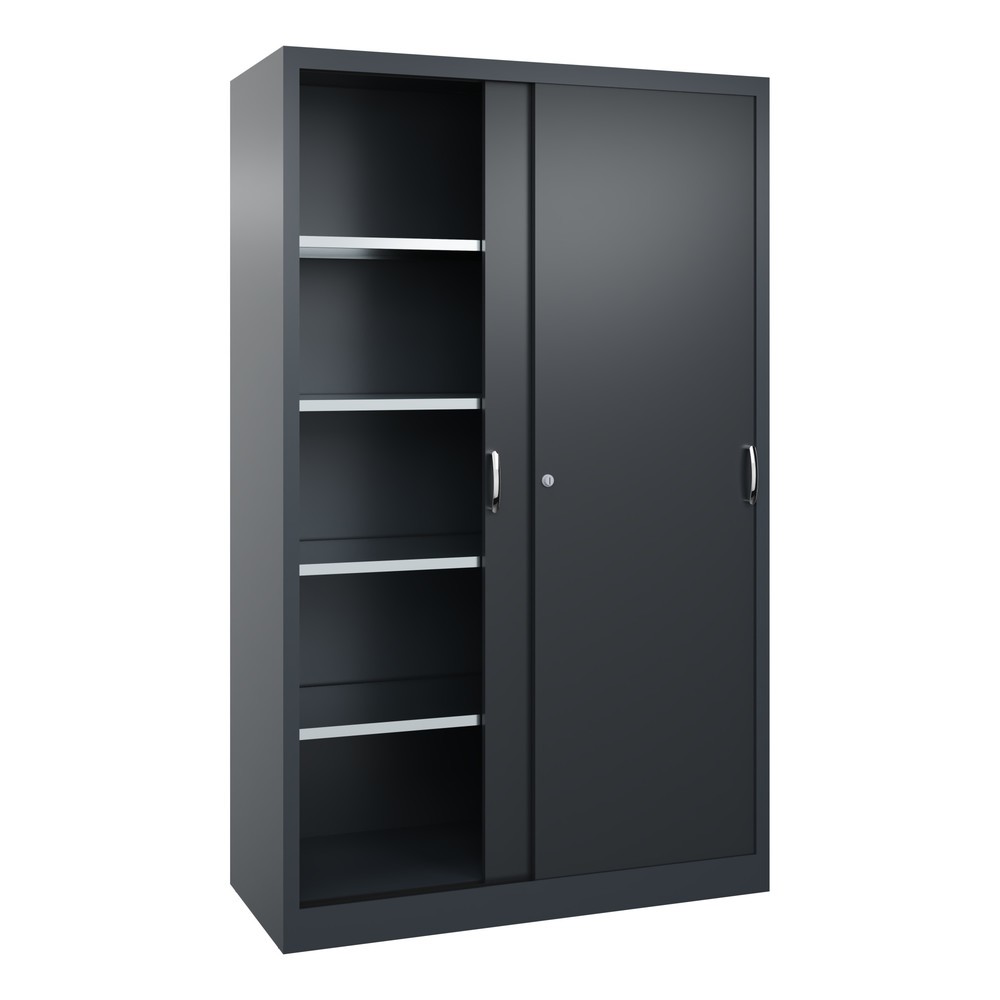 Productafbeelding nr. 2: Zwarelast-schuifdeurenkast C+P, hxbxd 1.950 x 1.200 x 500 mm, antracietgrijs, zwartgrijs