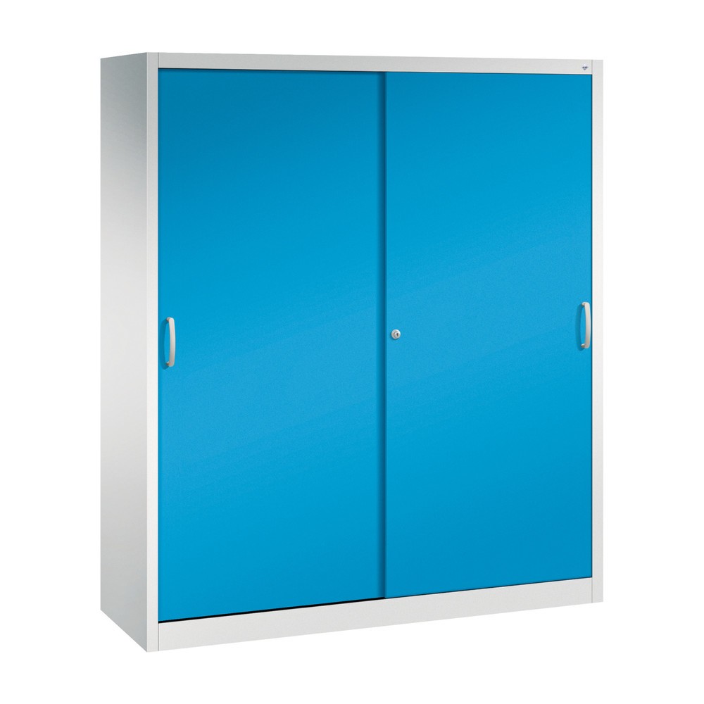 Productafbeelding nr. 1: Zwarelast-schuifdeurenkast C+P, hxbxd 1.950 x 1.600 x 500 mm, lichtgrijs, lichtblauw