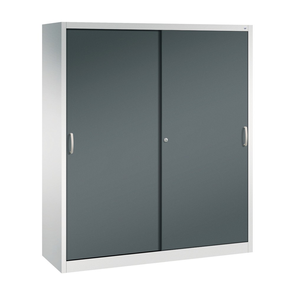 Productafbeelding nr. 1: Zwarelast-schuifdeurenkast C+P, hxbxd 1.950 x 1.600 x 500 mm, lichtgrijs, antracietgrijs