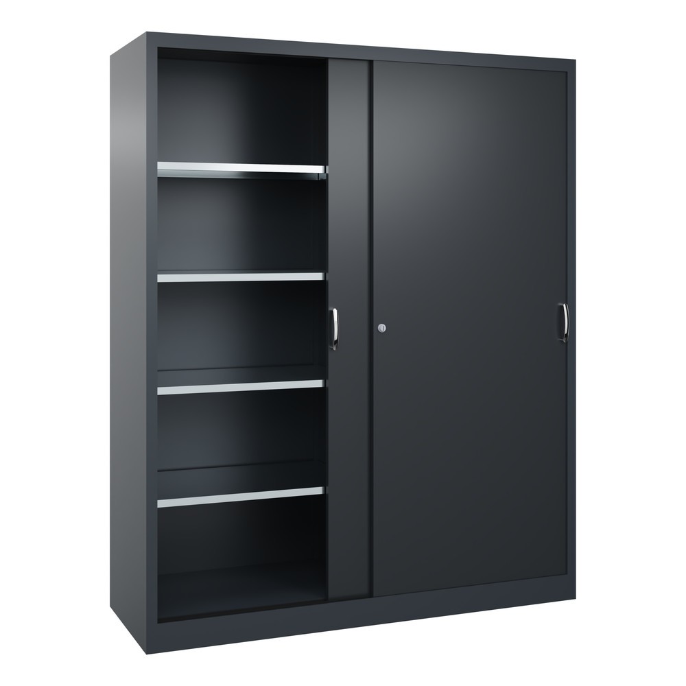 Productafbeelding nr. 2: Zwarelast-schuifdeurenkast C+P, hxbxd 1.950 x 1.600 x 500 mm, antracietgrijs, zwartgrijs