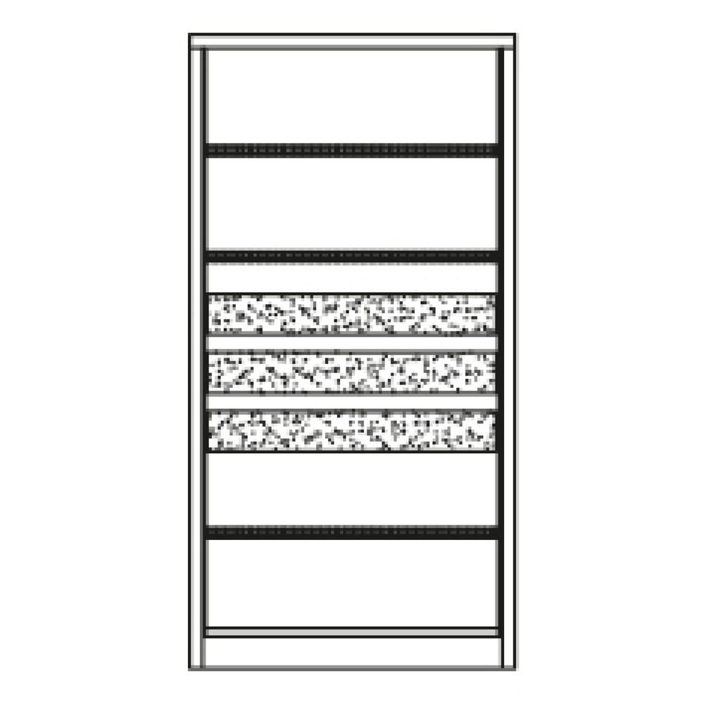 Productafbeelding nr. 6: Zwarelastkast PAVOY Premium, 3 legborden + laden 3x125 mm, hemelsblauw, lichtgrijs