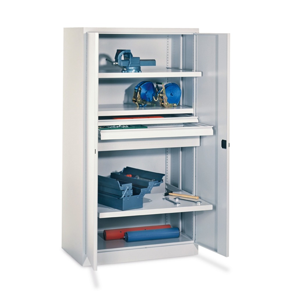 Productafbeelding nr. 4: Zwarelastkast PAVOY Premium, 3 legborden + laden 3x125 + 1x175 mm, lichtgrijs, lichtgrijs