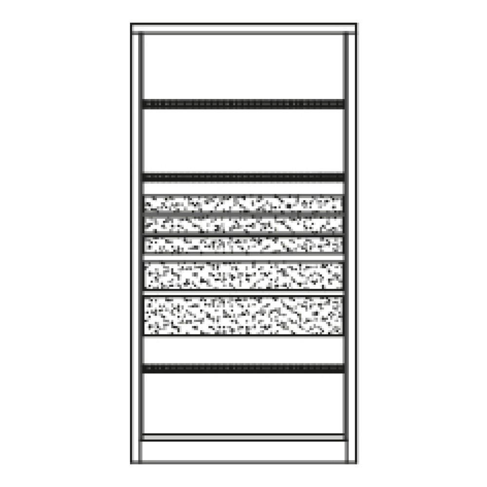 Productafbeelding nr. 6: Zwarelastkast PAVOY Premium, 3 legborden + laden 3x75+ 1x125 + 1x175 mm, lichtblauw, lichtgrijs