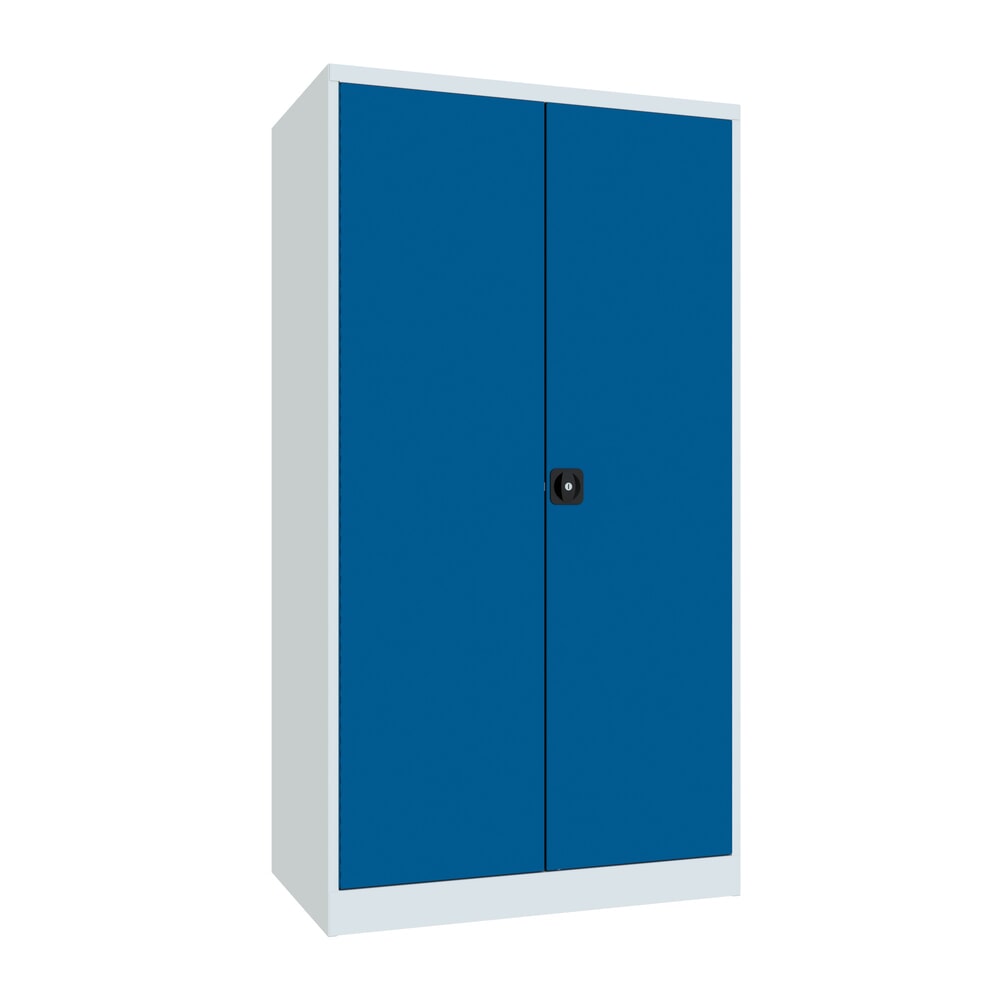 Product afbeelding: Zwarelastkast PAVOY Premium met middenwand, 8 legborden, gentiaanblauw, lichtgrijs