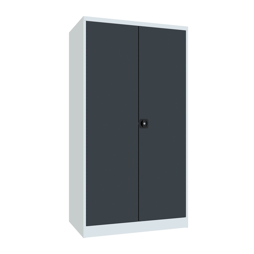 Product afbeelding: Zwarelastkast PAVOY Premium met middenwand, 8 legborden, antracietgrijs, lichtgrijs