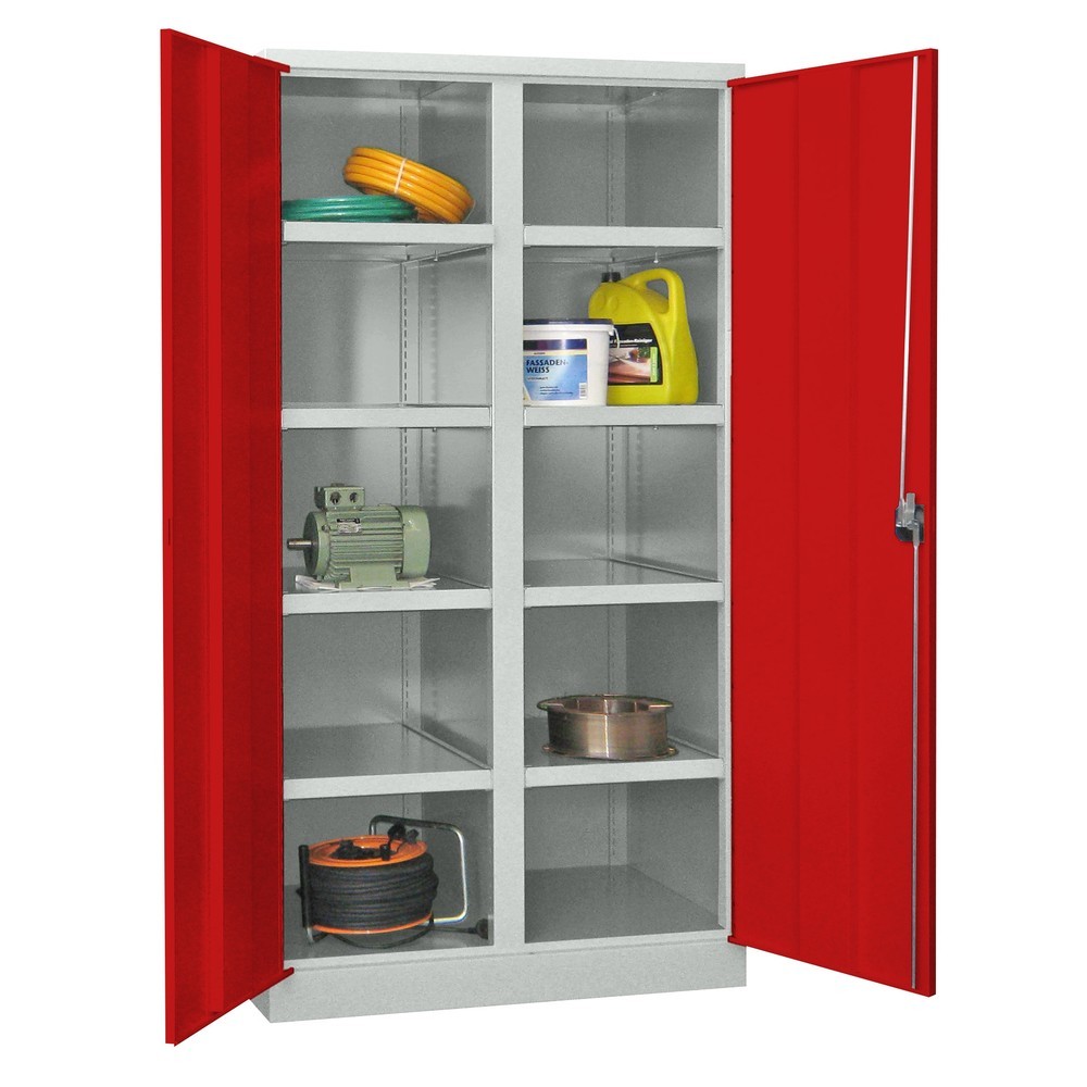 Product afbeelding: Zwarelastkast PAVOY Premium met middenwand, 8 legborden, hemelsblauw, lichtgrijs