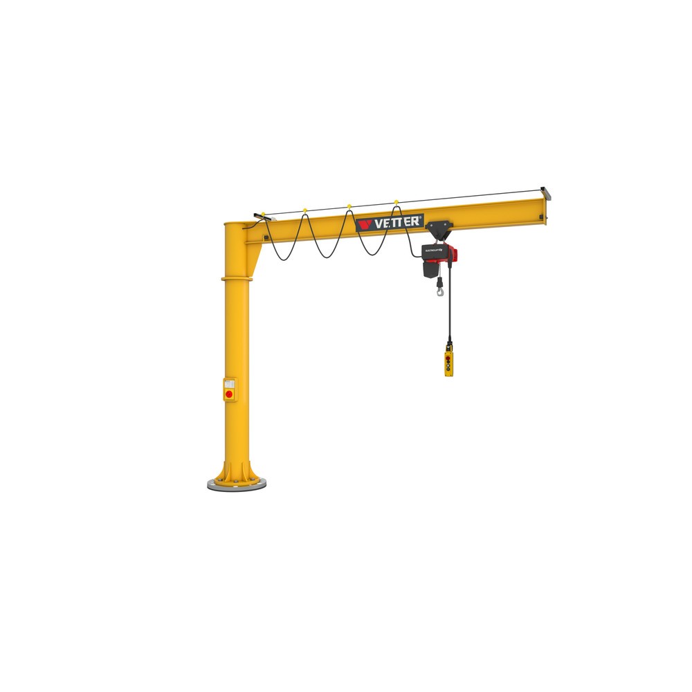 Productafbeelding nr. 3: Zwenkkraan VETTER® incl. elektrische takel LIFTKET, kolomuitvoering, 360° zwenkbereik, reikwijdte 3.000 mm, draagvermogen 125 kg