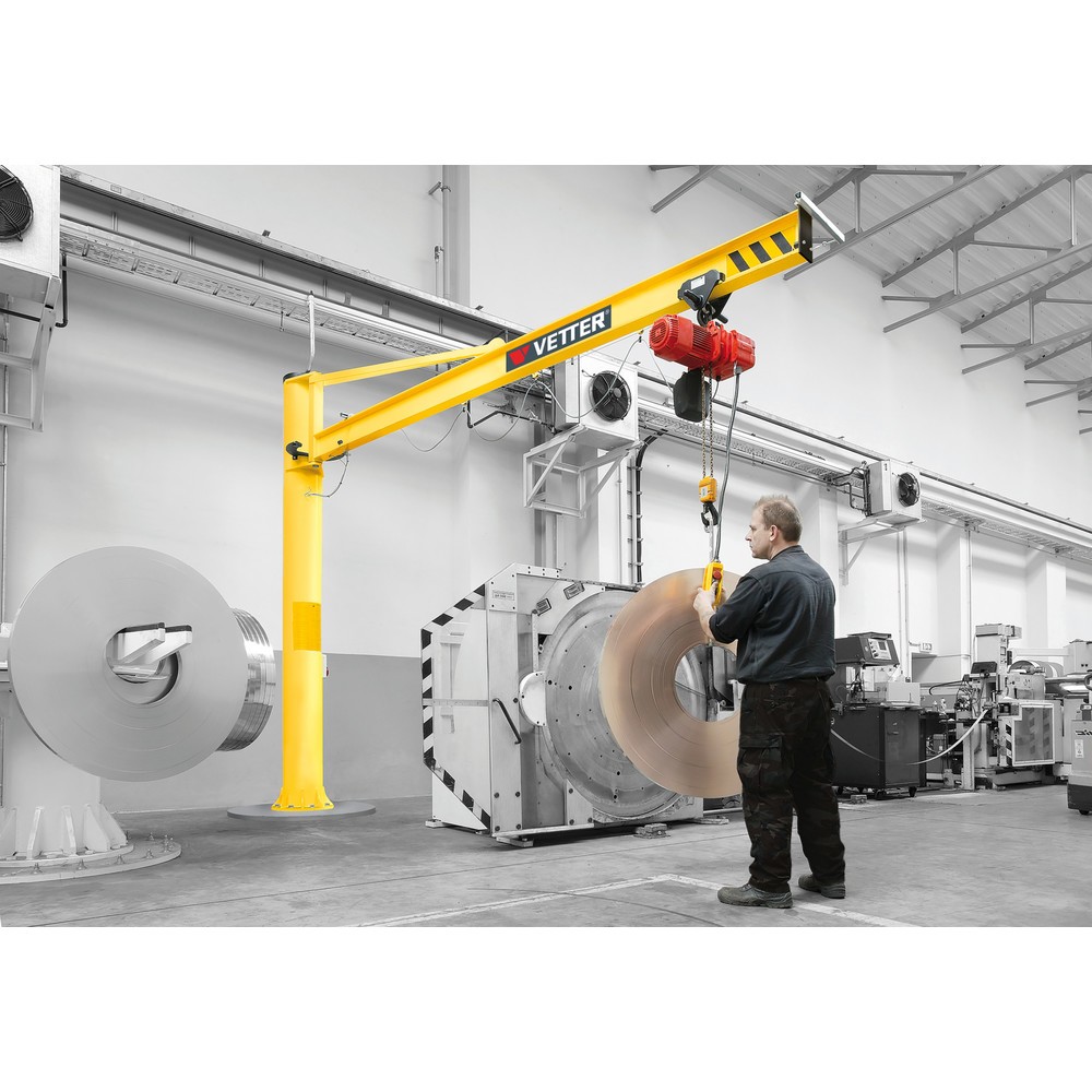 Productafbeelding nr. 4: Zwenkkraan VETTER® incl. elektrische takel LIFTKET, kolomuitvoering met spankabel, incl. bevestigingsmateriaal, reikwijdte 3.000 mm, draagvermogen 125 kg