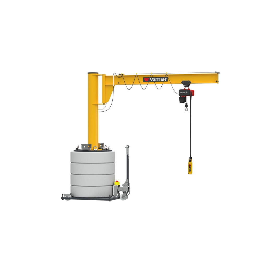 Productafbeelding nr. 4: Zwenkkraan VETTER® incl. elektrische takel LIFTKET, 270° zwenkbereik, reikwijdte 5.000 mm, draagvermogen 250 kg