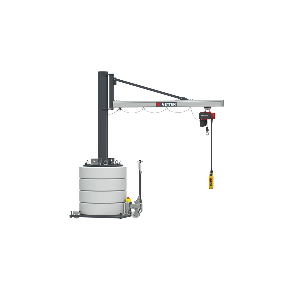Productafbeelding nr. 3: Zwenkkraan VETTER® incl. elektrische takel LIFTKET, 270° zwenkbereik, reikwijdte 2.900 mm, draagvermogen 125 kg