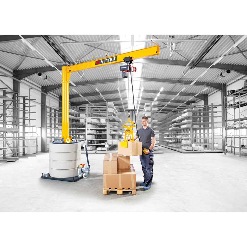 Productafbeelding nr. 4: Zwenkkraan VETTER® incl. elektrische takel LIFTKET, mobiele uitvoering, 360° zwenkbereik, reikwijdte 4.000 mm, draagvermogen 125 kg