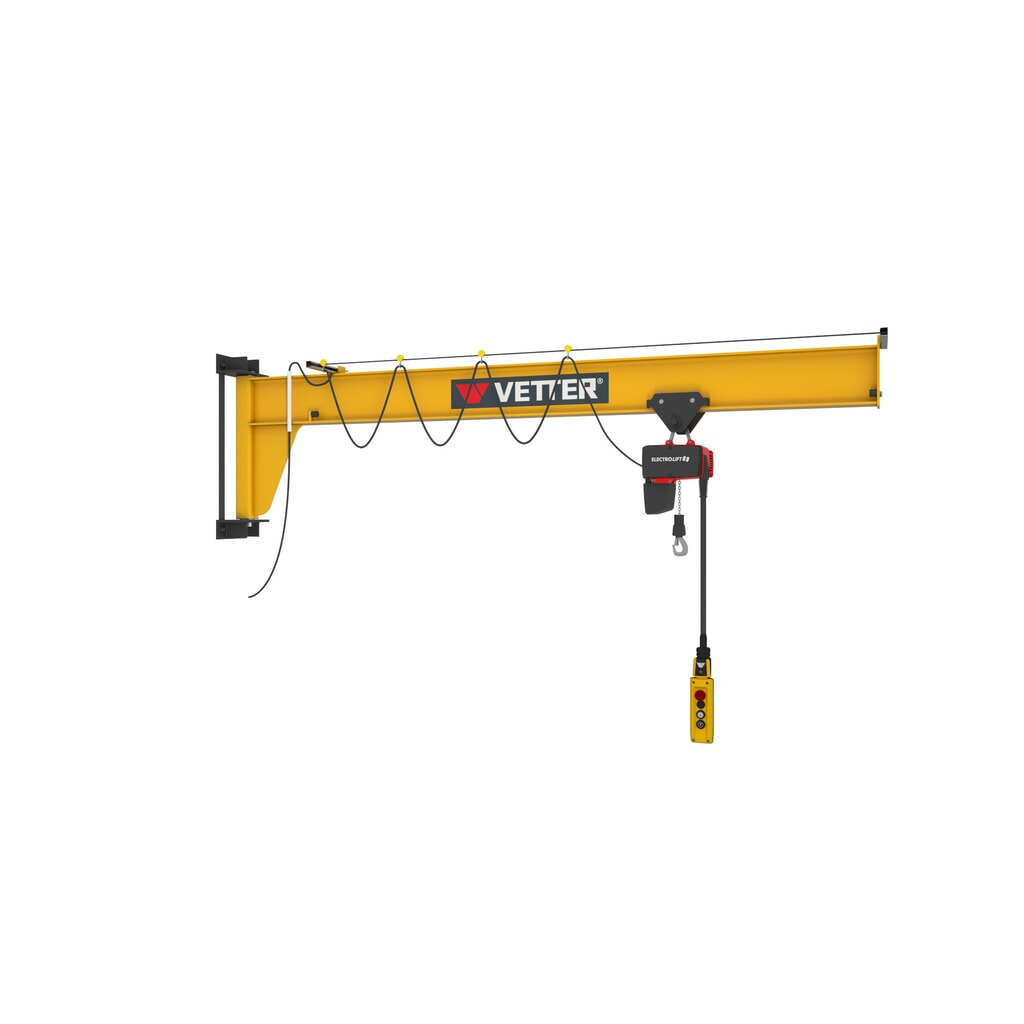 Zwenkkraan VETTER® incl. elektrische takel LIFTKET, wanduitvoering, lage constructie, reikwijdte 3.000 mm, draagvermogen 125 kg Productafbeelding nr. 3: Zwenkkraan VETTER® incl. elektrische takel LIFTKET, wanduitvoering, lage constructie, reikwijdte 3.000 mm, draagvermogen 125 kg