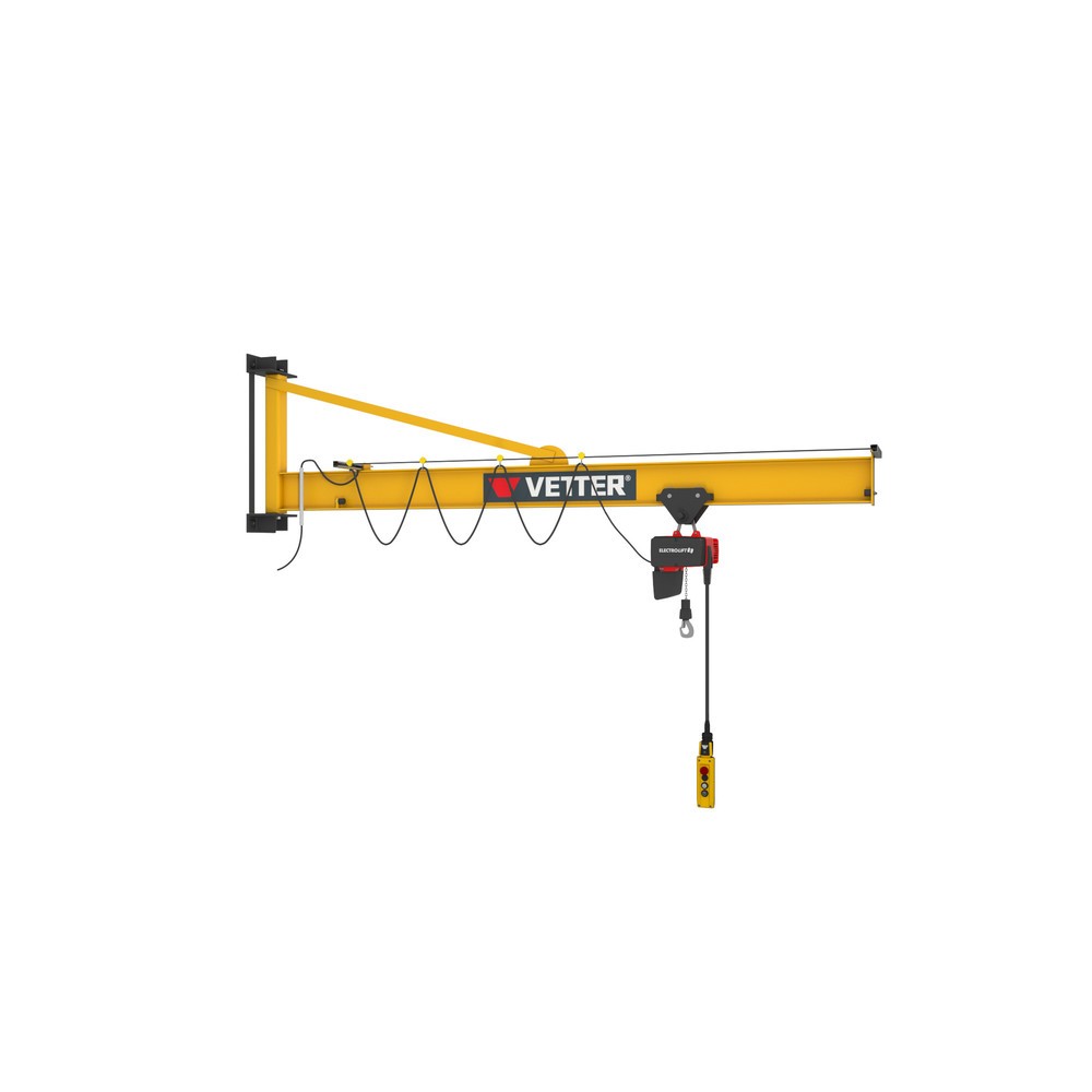Productafbeelding nr. 3: Zwenkkraan VETTER® incl. elektrische takel LIFTKET, wanduitvoering met spankabel, reikwijdte 3.000 mm, draagvermogen 125 kg