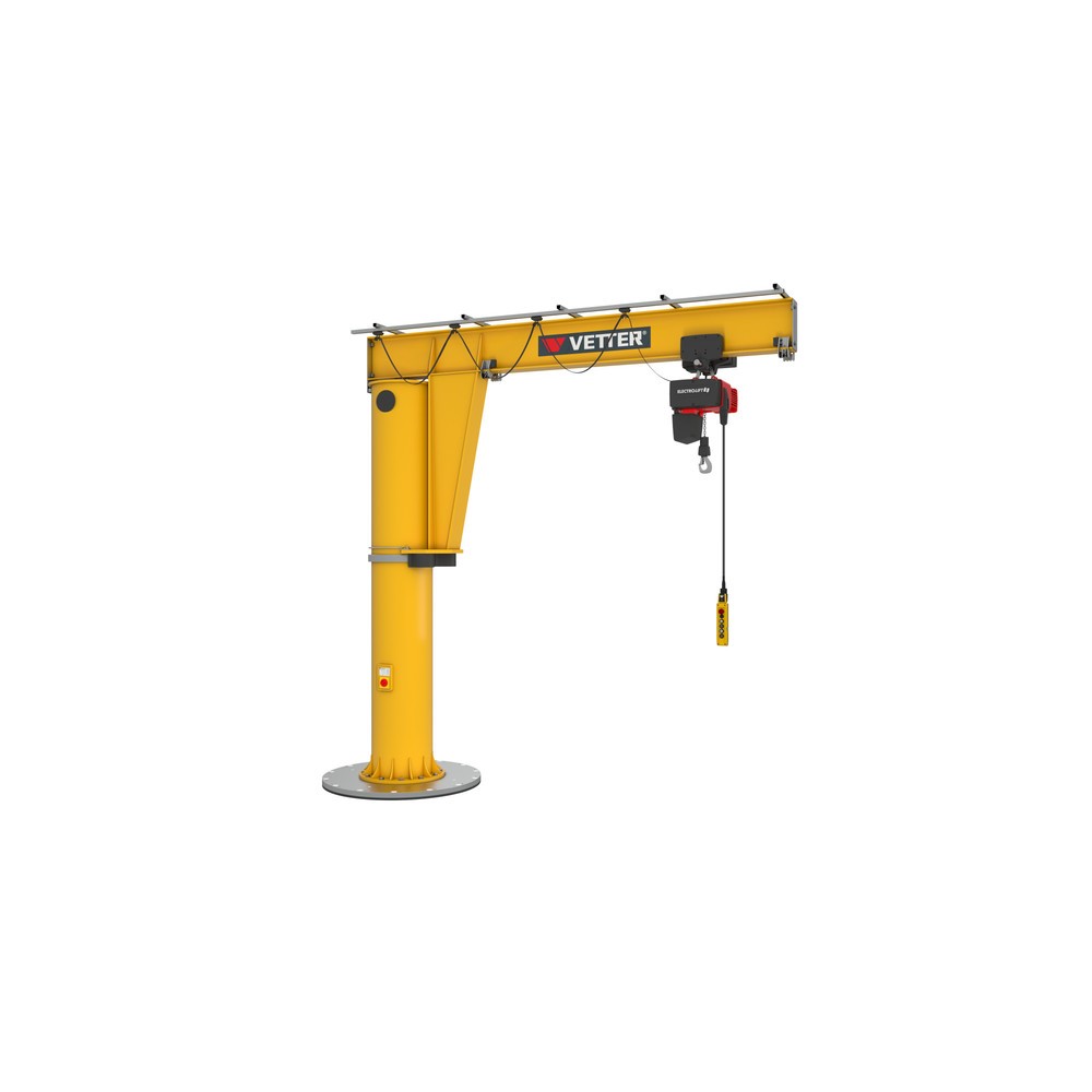 Productafbeelding nr. 3: Zwenkkraan VETTER® incl. elektrische takel LIFTKET, kolomuitvoering, 360° zwenkbereik, reikwijdte 3.000 mm incl. elektrische takel LIFTKET, draagvermogen 250 kg