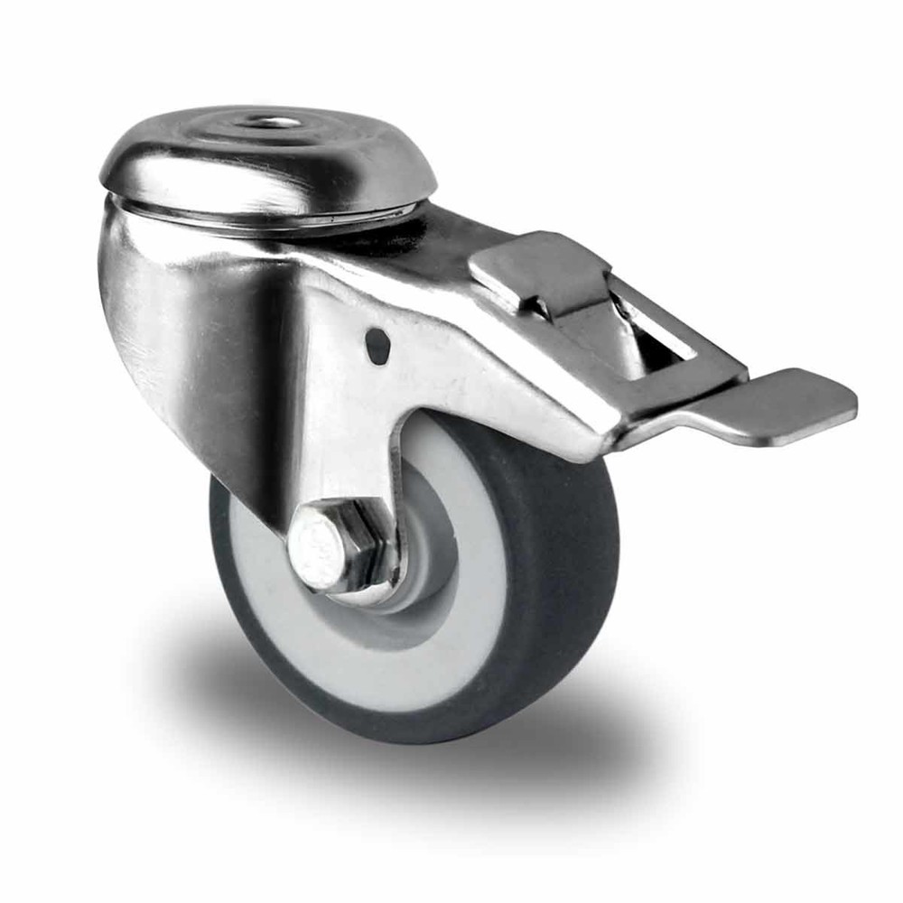 Product afbeelding: Zwenkwiel boutgat met volledige vastzetrem ø 50 mm serie P2T2 glijlager roestvrij staal
