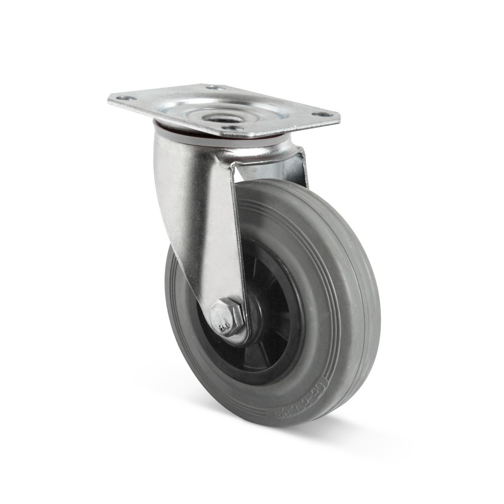 Product afbeelding: Zwenkwiel van massief rubber Basic, PAK-vrij, Øxb 100 x 35 mm, capaciteit 75 kg