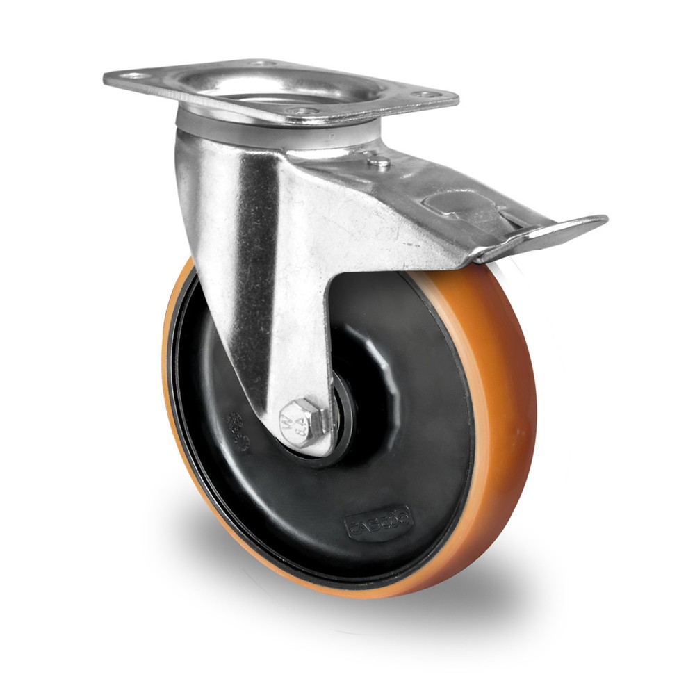 Product afbeelding: Zwenkwiel met volledige vastzetrem ø 125 mm serie Z4U5 dubbele kogellager
