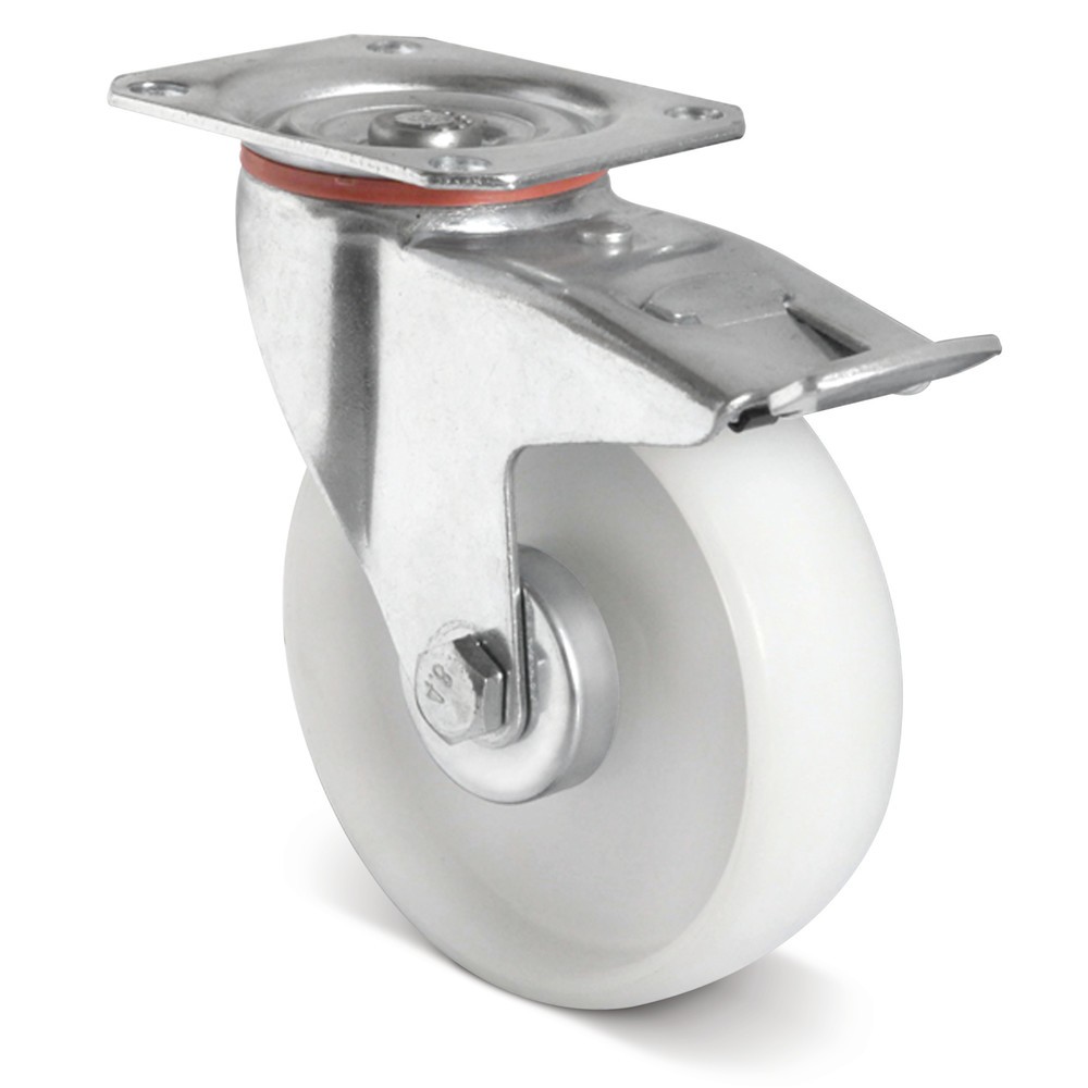 Product afbeelding: Zwenkwiel PP Basic, incl. vastzetrem, laat geen strepen achter, Ø x breedte 100 x 36 mm, cap. 100 kg
